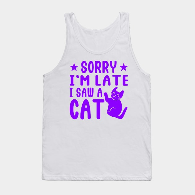 sorry i'm late i saw cat Tank Top by walidhamza